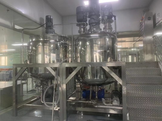 Сосуды косметического эмульсора 500-5000KG смешивая с системой управления PLC